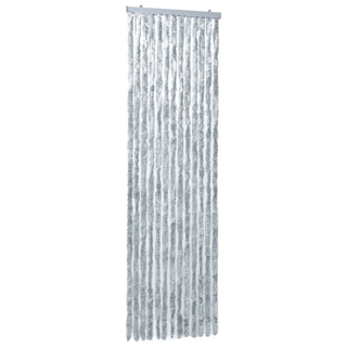 vidaXL Insect Curtain White and Grey 90x200 cm Chenille - Giant Lobelia