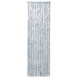 vidaXL Insect Curtain White and Grey 56x200 cm Chenille - Giant Lobelia