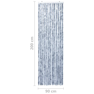 vidaXL Insect Curtain Silver 90x200 cm Chenille - Giant Lobelia