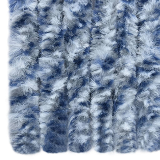 vidaXL Insect Curtain Blue and White 90x200 cm Chenille - Giant Lobelia