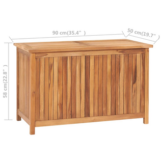 vidaXL Garden Storage Box 90x50x58 cm Solid Teak Wood - Giant Lobelia