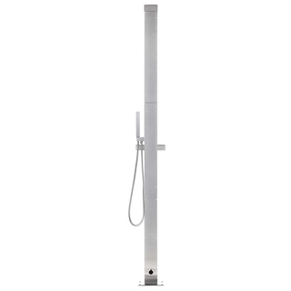 vidaXL Garden Shower 220 cm Stainless Steel - Giant Lobelia