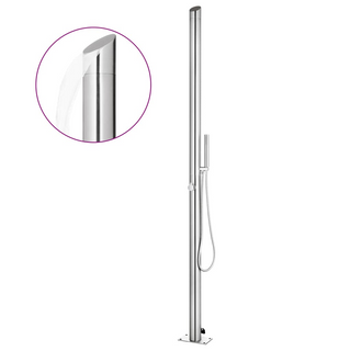 vidaXL Garden Shower 220 cm Stainless Steel - Giant Lobelia