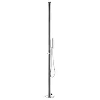 vidaXL Garden Shower 220 cm Stainless Steel - Giant Lobelia