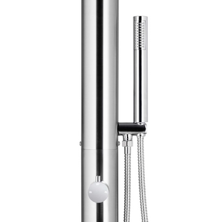 vidaXL Garden Shower 220 cm Stainless Steel - Giant Lobelia