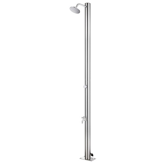 vidaXL Garden Shower 215 cm Stainless Steel - Giant Lobelia