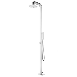 vidaXL Garden Shower 225 cm Stainless Steel - Giant Lobelia