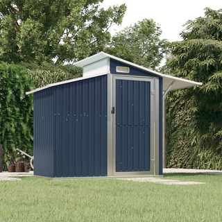 vidaXL Garden Shed Anthracite 270x130x208.5 cm Galvanised Steel - Giant Lobelia