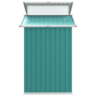 vidaXL Garden Shed Green 270x130x208.5 cm Galvanised Steel - Giant Lobelia