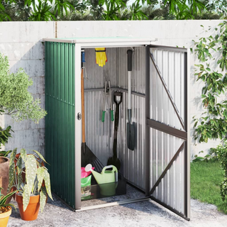 vidaXL Garden Tool Shed Green 88x89x161 cm Galvanised Steel - Giant Lobelia