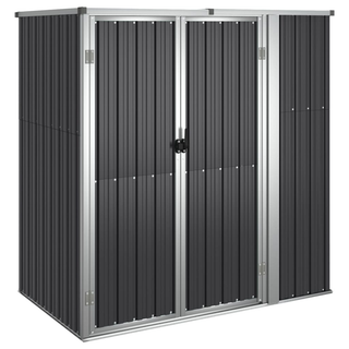 vidaXL Garden Tool Shed Anthracite 161x89x161 cm Galvanised Steel - Giant Lobelia