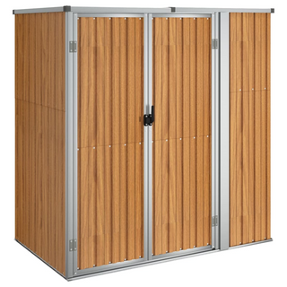 vidaXL Garden Tool Shed Brown 161x89x161 cm Galvanised Steel - Giant Lobelia