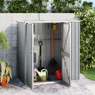 vidaXL Garden Tool Shed Grey 161x89x161 cm Galvanised Steel - Giant Lobelia