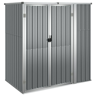 vidaXL Garden Tool Shed Grey 161x89x161 cm Galvanised Steel - Giant Lobelia