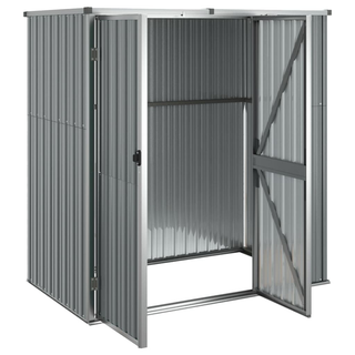 vidaXL Garden Tool Shed Grey 161x89x161 cm Galvanised Steel - Giant Lobelia