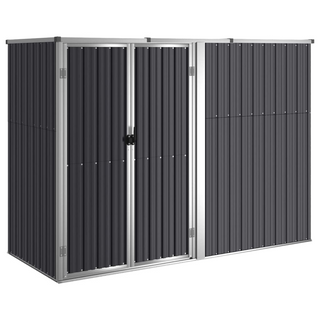 vidaXL Garden Tool Shed Anthracite 225x89x161 cm Galvanised Steel - Giant Lobelia