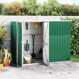 vidaXL Garden Tool Shed Green 225x89x161 cm Galvanised Steel - Giant Lobelia