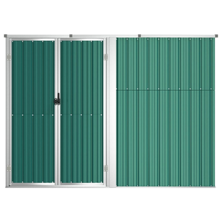 vidaXL Garden Tool Shed Green 225x89x161 cm Galvanised Steel - Giant Lobelia