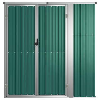 vidaXL Garden Tool Shed Green 161x89x161 cm Galvanised Steel - Giant Lobelia