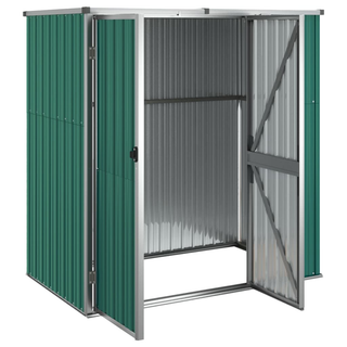 vidaXL Garden Tool Shed Green 161x89x161 cm Galvanised Steel - Giant Lobelia