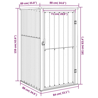 vidaXL Garden Tool Shed Anthracite 88x89x161 cm Galvanised Steel - Giant Lobelia