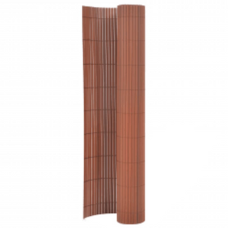 Double-Sided Garden Fence 90x400 cm Brown - Giant Lobelia