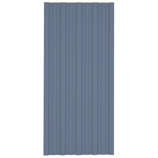 vidaXL Roof Panels 36 pcs Galvanised Steel Grey 100x45 cm - Giant Lobelia