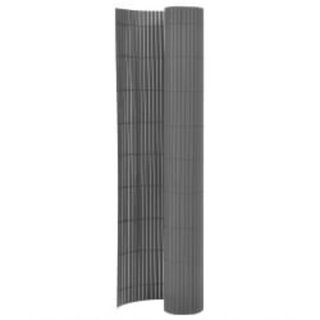 vidaXL Double-Sided Garden Fence 110x500 cm Grey - Giant Lobelia