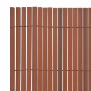 Double-Sided Garden Fence 110x500 cm Brown - Giant Lobelia