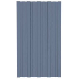 vidaXL Roof Panels 36 pcs Galvanised Steel Grey 80x45 cm - Giant Lobelia