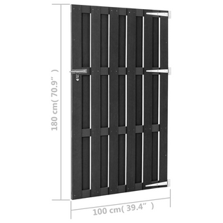 vidaXL Garden Gate WPC 100x180 cm Grey - Giant Lobelia