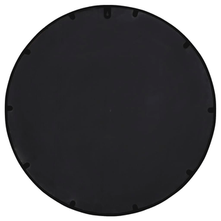 Garden Mirror Black 60x4 cm Iron Round for Outdoor Use - Giant Lobelia