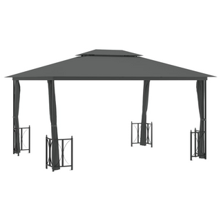 Gazebo with Sidewalls&Double Roofs 3x4 m Anthracite - Giant Lobelia