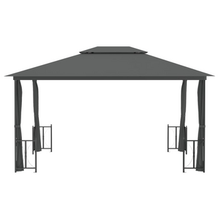 Gazebo with Sidewalls&Double Roofs 3x4 m Anthracite - Giant Lobelia