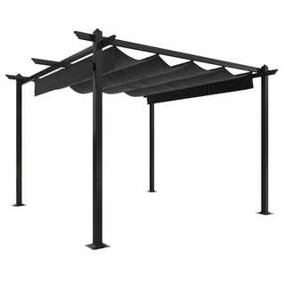 Garden Gazebo with Retractable Roof 3x3 m Anthracite - Giant Lobelia