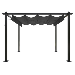 Garden Gazebo with Retractable Roof 3x3 m Anthracite - Giant Lobelia