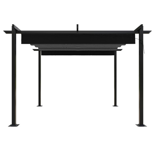 Garden Gazebo with Retractable Roof 3x3 m Anthracite - Giant Lobelia