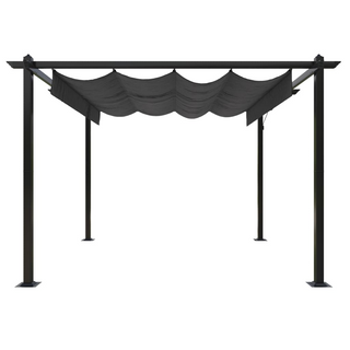 Garden Gazebo with Retractable Roof 3x3 m Anthracite - Giant Lobelia