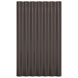 vidaXL Roof Panels 36 pcs Powder-coated Steel Brown 60x36 cm - Giant Lobelia