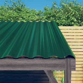 vidaXL Roof Panels 36 pcs Powder-coated Steel Green 80x36 cm - Giant Lobelia