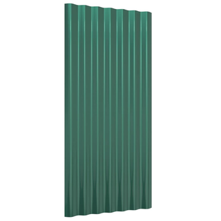 vidaXL Roof Panels 36 pcs Powder-coated Steel Green 80x36 cm - Giant Lobelia