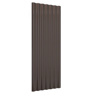 vidaXL Roof Panels 12 pcs Powder-coated Steel Brown 100x36 cm - Giant Lobelia