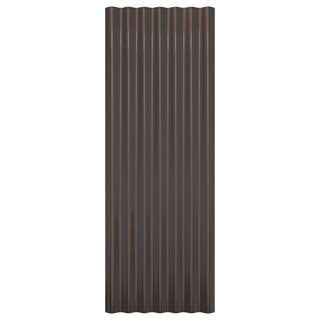 vidaXL Roof Panels 12 pcs Powder-coated Steel Brown 100x36 cm - Giant Lobelia