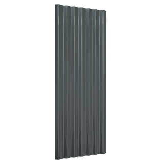 vidaXL Roof Panels 12 pcs Powder-coated Steel Anthracite 100x36 cm - Giant Lobelia