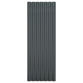 vidaXL Roof Panels 12 pcs Powder-coated Steel Anthracite 100x36 cm - Giant Lobelia