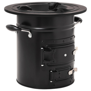 Camping Wood Stove Black 50x33.5x30.5 cm Steel - Giant Lobelia