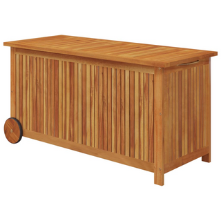 vidaXL Garden Storage Box with Wheels 113x50x58 cm Solid Wood Acacia - Giant Lobelia