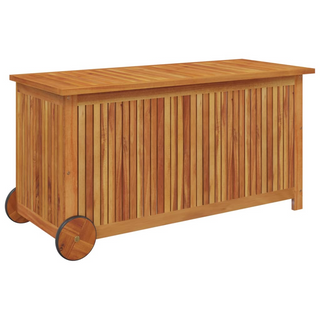 vidaXL Garden Storage Box with Wheels 113x50x58 cm Solid Wood Acacia - Giant Lobelia