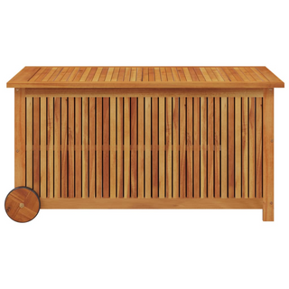 vidaXL Garden Storage Box with Wheels 113x50x58 cm Solid Wood Acacia - Giant Lobelia