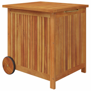 vidaXL Garden Storage Box with Wheels 60x50x58 cm Solid Wood Acacia - Giant Lobelia